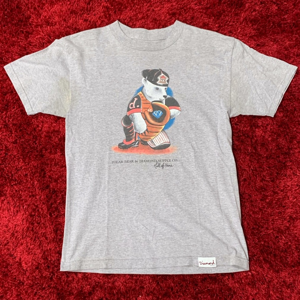 Diamond X Hall Of Fame Brand Shirt Grey Medium Style Skateboard